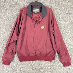 Zero Restriction Windbreaker Mens L Red Houndstooth Golf Performance Tech Golfer